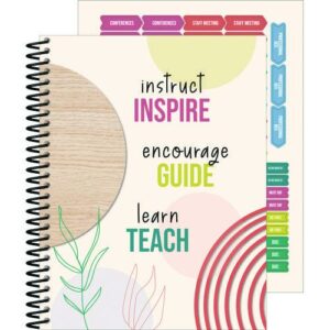 Teacher Planners, Weekly/Monthly, 7 Classes, True to You Artwork, Multicolor Cover, 11 x 8.5 Sheets, 12-Month (July to June)