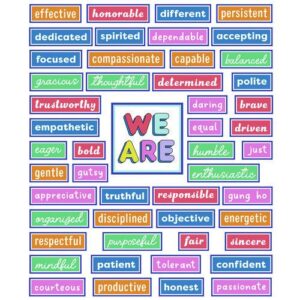 Motivational Bulletin Board Sets, 52-Piece Set, We Stick Together: Motivational, 7.9" x 15", Multicolor