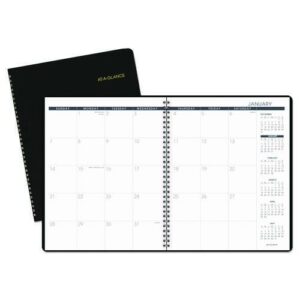 Monthly Planner, 11 x 9, Black Cover, 15-Month: Jan 2026 to Mar 2027