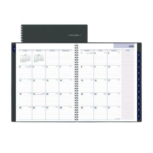 DayMinder Academic Weekly/Monthly Desktop Planner, 11 x 8.5, Charcoal Cover, 12-Month (July to June): 2025 to 2026