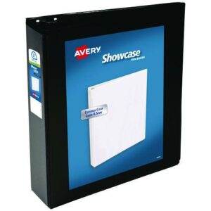 Showcase Economy View Binders with Slant Rings, 3 Rings, 3" Capacity, 11 x 8.5, Black