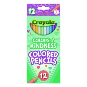 Colors of Kindness Colored Pencils, Assorted Lead and Barrel Colors, 12/Box