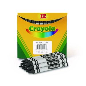 Bulk Crayons, Black, 12/Box