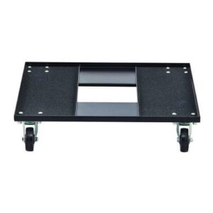 Stacking Chair Cart, Metal, 23.13" x 23.13" x 4.5", Black