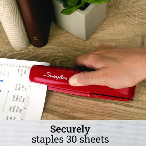 747 Business Full Strip Desk Stapler, 30-Sheet Capacity, Rio Red - Image 6
