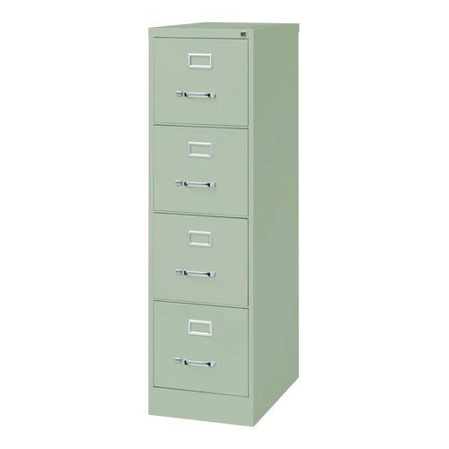 Economy Vertical File, 4 Letter-Size File Drawers, Light Gray, 15" x 25" x 52" - Image 3