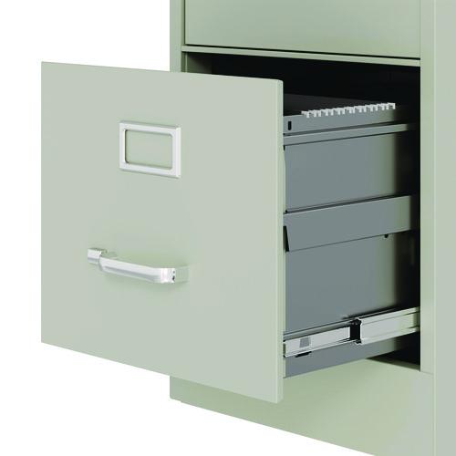 Economy Vertical File, 4 Letter-Size File Drawers, Light Gray, 15" x 25" x 52" - Image 5