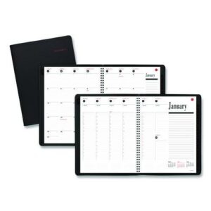 800 Range Weekly/Monthly Appointment Book, 11 x 8.25, Black Cover, 12-Month (Jan to Dec): 2026