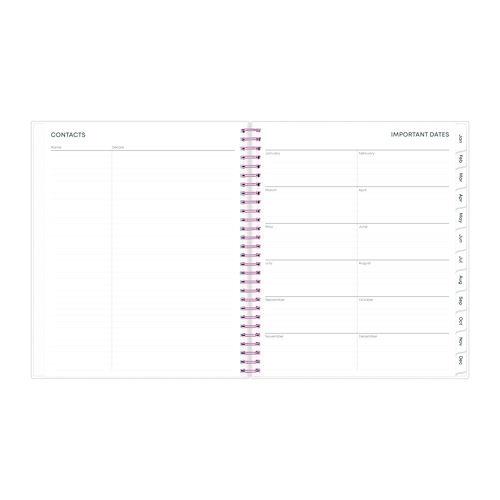 Joselyn Monthly Wirebound Planner, Floral Artwork, 10 x 8, Pink/Peach/Black Cover, 12-Month (Jan to Dec): 2025 - Image 5