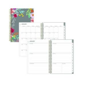 Sophie Frosted Weekly/Monthly Planner, Floral Artwork, 8 x 5, Multicolor Cover, 12-Month (Jan to Dec): 2025