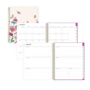 Fly By Frosted Weekly/Monthly Planner, Butterflies Artwork, 11 x 8.5, Blush/Pink Cover, 12-Month (Jan to Dec): 2025