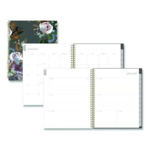 Kelly Ventura Midnight Garden Weekly/Monthly Planner, Floral Artwork, 11 x 8.5, Multicolor Cover, 12-Month (Jan to Dec): 2025