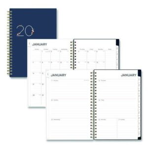 Ashlyn Weekly/Monthly Planner, Floral Artwork, 8 x 5, Navy/Multicolor Cover, 12-Month (Jan to Dec): 2025