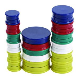 High-Intensity Assorted Magnets, Circles, Assorted Sizes: Small, Medium and Large, Assorted Colors, 30/Pack