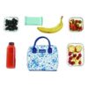 Simplified Lunch Bag with 4 Food Containers, 9 x 6 x 10, Blue Floral - Image 4