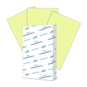 Colors Print Paper, 20 lb Bond Weight, 8.5 x 14, Canary, 500/Ream