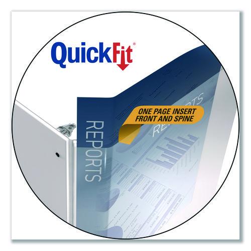QuickFit D-Ring View Binder, 3 Rings, 2" Capacity, 11 x 8.5, White - Image 4