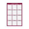 Classic Red Laminated Erasable Wall Calendar, 48 x 32, White/Red/Gray Sheets, 12-Month (Jan to Dec): 2025 - Image 2