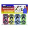 Magnetic Racecar Whiteboard Eraser, 4.5" x 2.6" x 1", Assorted Colors, 4/Pack, 24 Packs/Carton - Image 2