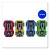 Magnetic Racecar Whiteboard Eraser, 4.5" x 2.6" x 1", Assorted Colors, 4/Pack, 24 Packs/Carton - Image 5