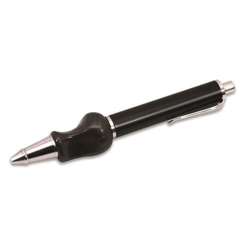 The Pencil Grip Heavyweight Ballpoint Pen with Patented Grip, Retractable, Medium 0.7mm, Black Ink, Black/Silver Barrel, 8/CT - Image 7