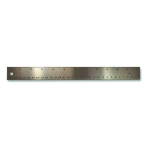 Stainless Steel Ruler, Standard/Metric, 12" Long, Silver, 72/Carton
