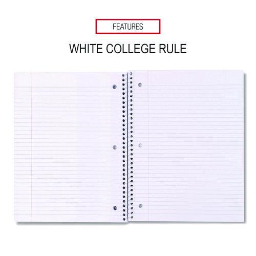 Wirebound Notebook, 1-Subject, Medium/College Rule, Black Cover, (70) 10.5 x 8 Sheets - Image 3