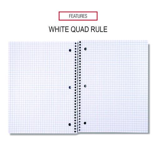 Wirebound Notebook, 1-Subject, Quadrille Rule (4 sq/in), Black Cover, (70) 10.5 x 8 Sheets - Image 3