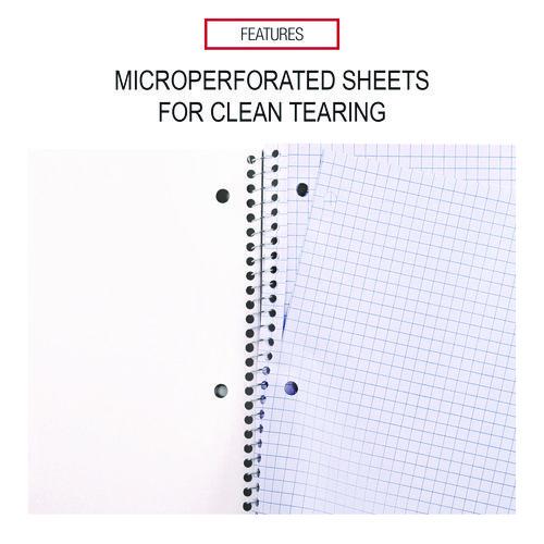 Wirebound Notebook, 1-Subject, Quadrille Rule (4 sq/in), Black Cover, (70) 10.5 x 8 Sheets - Image 4