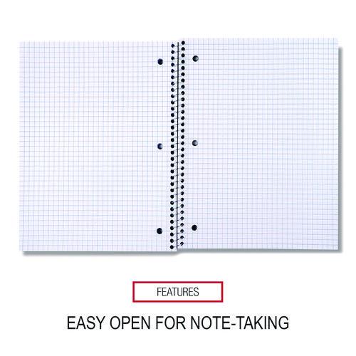 Wirebound Notebook, 1-Subject, Quadrille Rule (4 sq/in), Black Cover, (70) 10.5 x 8 Sheets - Image 6