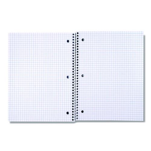 Wirebound Notebook, 1-Subject, Quadrille Rule (4 sq/in), Black Cover, (70) 10.5 x 8 Sheets - Image 7