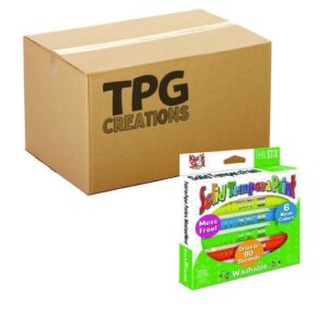 Thin Stix Tempera Paint Set, 6 Assorted Neon Colors, 6/Set, 24 Sets/Carton