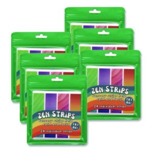 Zen Strips, Bumpy Gradient Classpack, Assorted Colors, 24/Set, 6 Sets/Carton