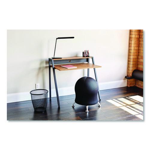 Zenergy Ball Chair, Backless, Supports Up to 250 lb, Pink Fabric Seat, Silver Base - Image 4