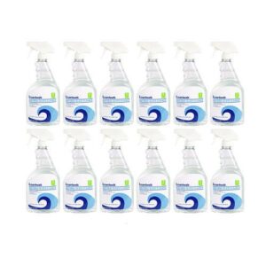 Natural Glass Cleaner, Unscented, 32 oz Trigger Spray Bottle, 12/Carton