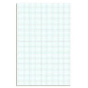 Quadrille Pads, Quadrille Rule (4 sq/in), 50 White (Standard 15 lb Bond) 11 x 17 Sheets
