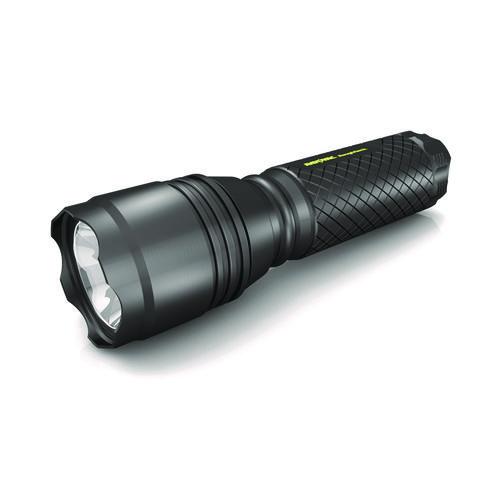 LED Aluminum Flashlight, 3 AAA Batteries (Included), Black - Image 3