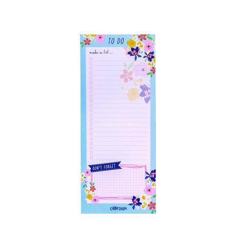 Magnetic To Do List, Unruled, 60 Multicolor Floral, 3.5 x 8.5 Sheets, 6/Pack - Image 2
