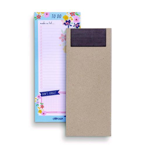 Magnetic To Do List, Unruled, 60 Multicolor Floral, 3.5 x 8.5 Sheets, 6/Pack - Image 3