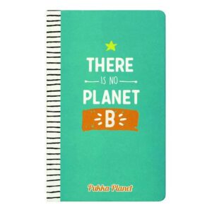 Soft Cover Eco Notebook, 1-Subject, Medium/College Rule, Turquoise/White/Orange Cover, (96) 8.3 x 5.8 Sheets