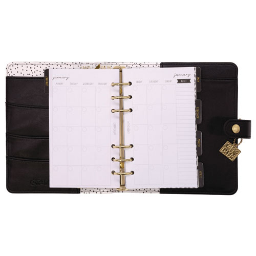 Personal Planner, Chequered, 7.48 x 6.42, Black/White Cover, 12-Month, Undated - Image 5