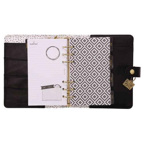 Personal Planner, Chequered, 7.48 x 6.42, Black/White Cover, 12-Month, Undated - Image 6