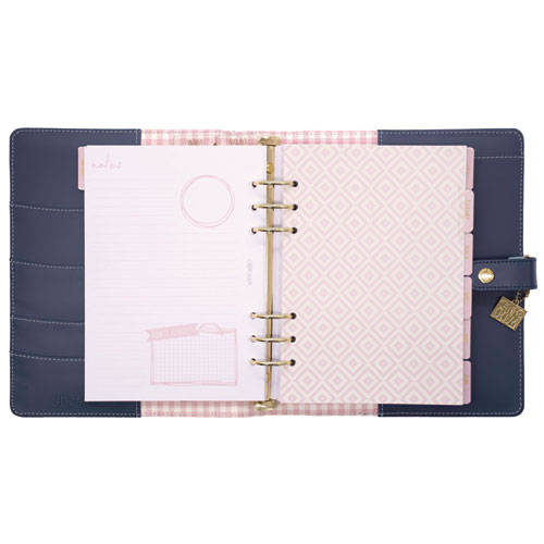 A5 Planner, Feathers, 10.24 x 9.25, Blue/Pink/White/Yellow Cover, 12-Month - Image 9