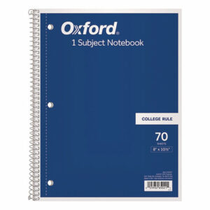 Coil-Lock Wirebound Notebook, 3-Hole Punched, Medium/College Rule, Randomly Assorted Cover Color, (70) 10.5 x 8 Sheets