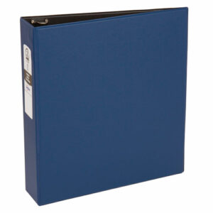Economy Non-View Binder with Round Rings, 3 Rings, 2" Capacity, 11 x 8.5, Blue, (3500)