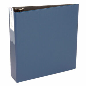 Economy Non-View Binder with Round Rings, 3 Rings, 3" Capacity, 11 x 8.5, Blue, (4600)