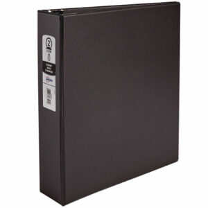 Economy Non-View Binder with Round Rings, 3 Rings, 2" Capacity, 11 x 8.5, Black, (3501)