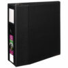 Durable Non-View Binder with DuraHinge and EZD Rings, 3 Rings, 5" Capacity, 11 x 8.5, Black, (8901)