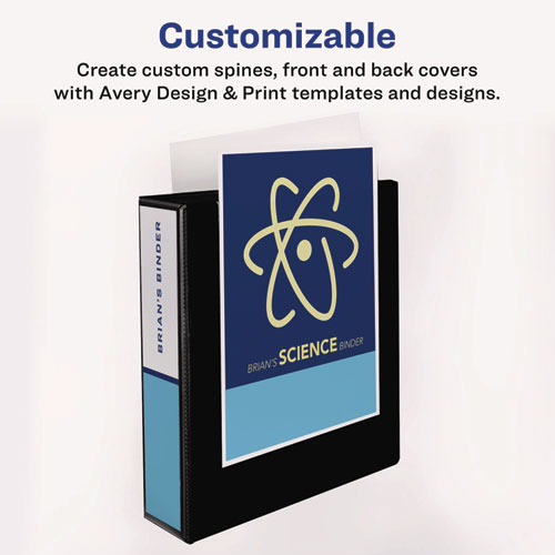 Durable View Binder with DuraHinge and Slant Rings, 3 Rings, 2" Capacity, 11 x 8.5, Blue - Image 3