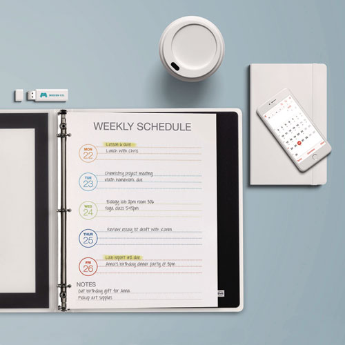 Flexi-View Binder with Round Rings, 3 Rings, 0.5" Capacity, 11 x 8.5, Black - Image 7